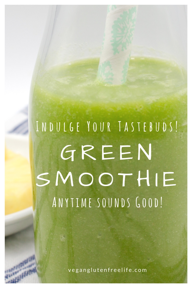 Green smoothies are satisfying any time of day. Need a quick breakfast at home or on the go? This is the recipe for you. No matter what your taste, make it your way. Great way to get your kids involved, especially the choosey eaters! www.veganglutenfreelife.com/green-smoothie/