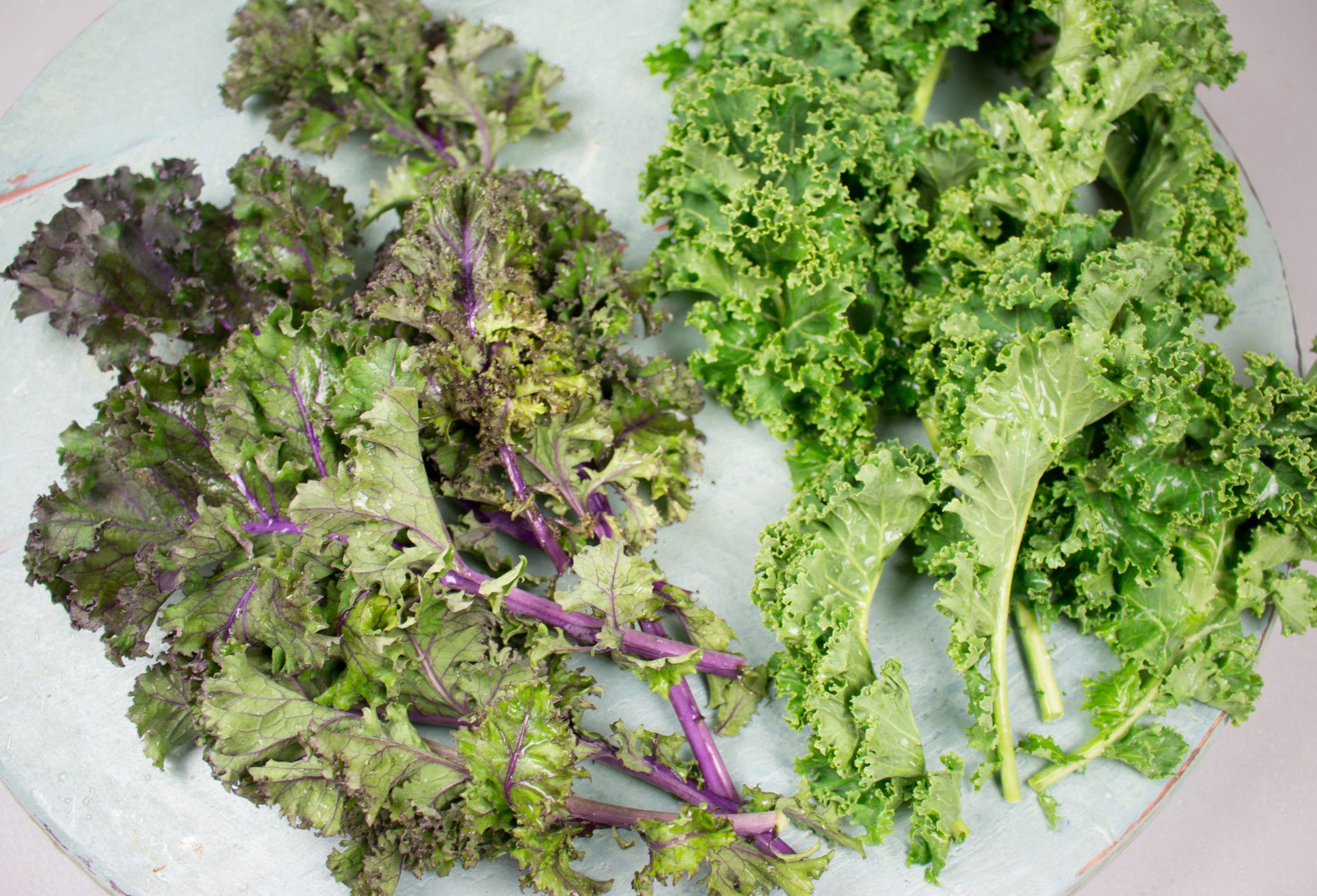 Beautiful fresh organic kale red, green or whatever your favorite make delicious and crazy easy. www.veganglutenfreelife.com/kale-chips/