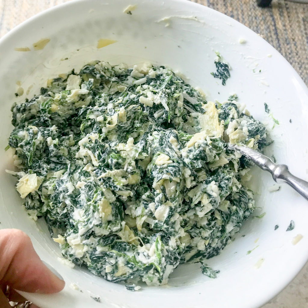 Spinach and Artichoke Panini chopped ingredients. www.veganglutenfreelife.com/spinach-artichoke-panini/